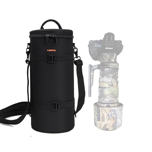 LONTU �J���������Y�o���� �y�ʖh���E�ϖ��� �ʋC���E����~�ߋ@�\ 200-600�ENikon Z180-600/Z600�ESigma/Fujifilm 150-600 +�{�f�B�Ή� ���@�\�����Y�P�[�X �V�����_�[/�����b�N���p ���ϋv�����Y�|�[�` ��