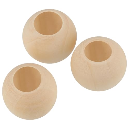 LEXININ 600 Pieces 20mm Wooden Beads, 10mm Large Hole Unfinished Round Wood Loose Beads for Bracelet, Pendants, DIY Crafts by LEXININ - Used condition - Image 5