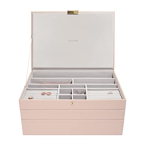 Stackers Blush & Champagne Gold Supersize Jewellery Box- Set of 3