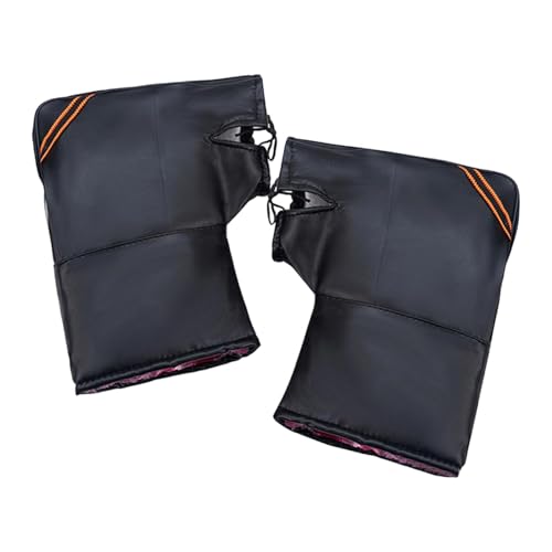 Fenteer Guantes para Manillar de Bicicleta, Fundas para Manillar de fácil instalación, Guantes térmicos para Bicicleta con Bandas Reflectantes para