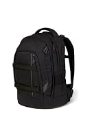 satch pack Schulrucksack Schulrucksack ab 5. Klasse ergonomisch 30L Stauraum standfest Organisationstalent, Blackjack - Schwarz – Ansicht 2