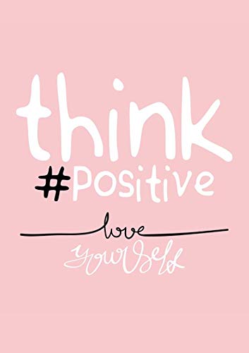 Affiche en métal Think Positive A4, une décoration inspirante pleine de positivité et d'amour