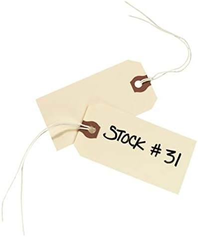 Avery Price Tags with String Attached, 11.5 pt. Stock, 3-3/4" x 1-7/8", 1,000 Manila Hang Tags (12503)