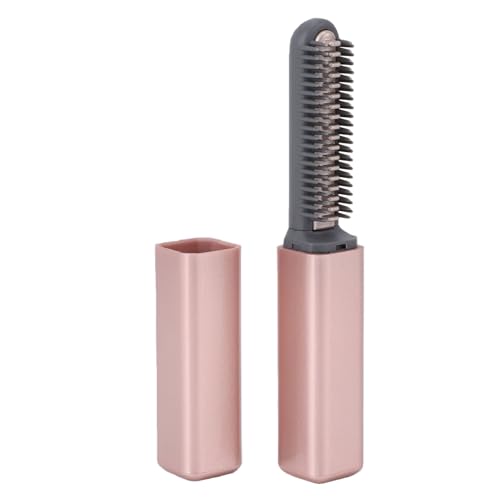 Plancha de pelo mini inalámbrica recargable USB rosa miniatura 1