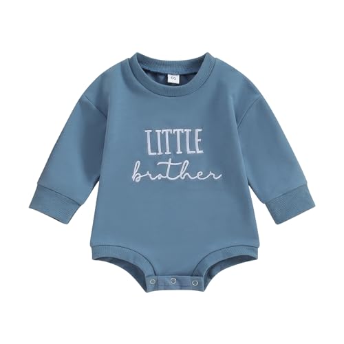 Image of Frietlebird Big Brother Little Brother Matching Outfits Toddler Baby Boy Crewneck Sweatshirt Pullover Shirt Fall Clothes