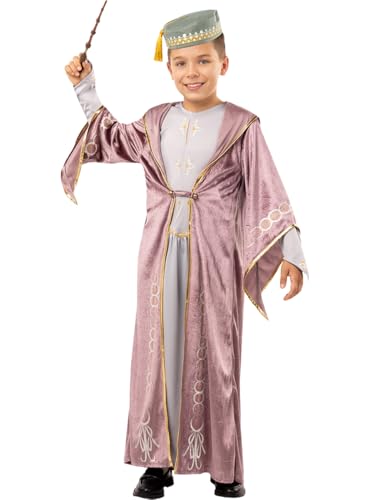 Funidelia | Disfraz de Dumbledore Harry Potter para niño Películas & Series & Magos - Disfraz para niños y Divertidos Accesorios para Fiestas, Carnaval y Halloween - Talla 7-9 años