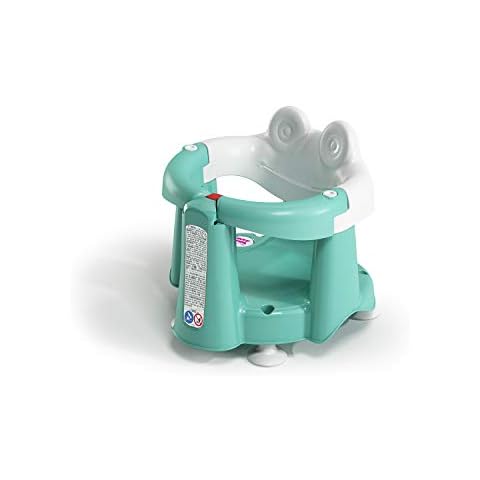 OKBaby Crab Opening Baby Bath Seat and Thermometer, Aqua Cover
