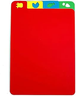 Chopping Board Set Colour Coded Plastic Non Stick Non Slip Chopping Boards Set of 4 Red Blue Green Yellow