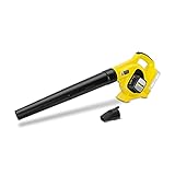 La confezione include: il soffiatore Kärcher LBL 2 Battery, il tubo di soffiaggio e un ugello piatto con bordo raschiante. La batteria Kärcher 18 V e il caricabatterie sono disponibili separatamente