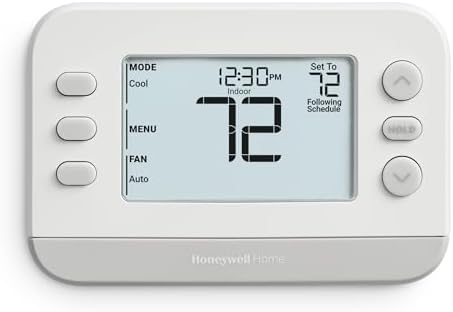 New! Honeywell Home Programmable Thermostat, Conventional/Heat Pump Compatibility, Flexible Schedule, X2P, White, RTH22B