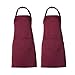 Onlyelax Grembiule Cucina Donna Uomo 2 Pezzi,Grembiule da Ristorante , Regolabile Grembiuli con Tasche, per BBQ Bar Chef Cucina Ristorante Caffetteria