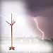 YLFFFZZZ Lightning Rod, Pure Copper Lightning Rod Lightning Three-Pole Spike Brass Removable Lightning Protection Equipment Lightning Protection System Kit for House Roof Bungalow Tin House