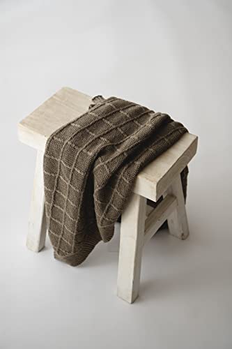Kaiser 65217391 Wool - Babydecke Strick 100% Merino Wolle atmungsaktive Babydecke Ganzjährig Neugeborene Kinderwagendecke Babyschalendecke Fb. latté