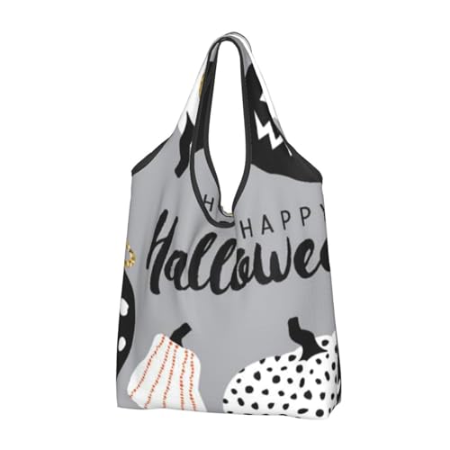 Sac de courses pliable Happy Halloween idéal pour vos courses et sorties plage festives