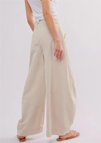 LifeShe Women's Wide Leg Baggy Pants High Rise Barrel Pant Loose Boyfriend Trousers with Pockets2