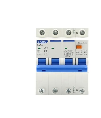 RCBO protección contra sobrecarga AC230V e interruptor de corriente residual RCD 2P 50A 30mA
