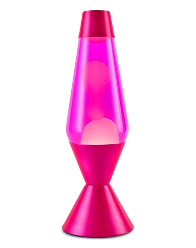 Image of Spencer Gifts Lava Lamp - 16.3 inch Pink Bubblegum Pop Lava Lamp - The Original Motion Lamp - White Wax and Pink Liquid with Hot Pink Base Exclusive