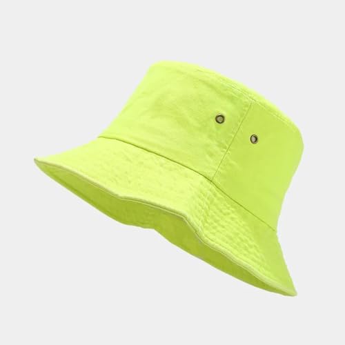 Chapeau seau vert fluorescent homme femme pour été et hip hop