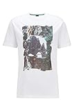 Standardlänge BOSS Herren Tblurry 2 T-Shirt aus Baumwoll-Jersey mit Foto-Print