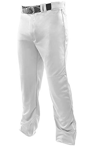 Joe's USA Men's Open Bottom Relaxed Fit Baseball Pants-M-Adult White