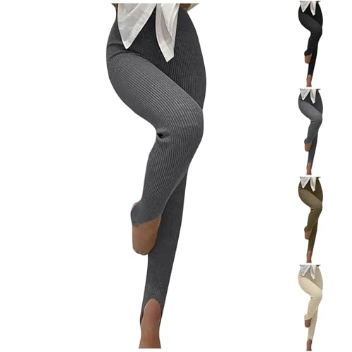 Womens Stirrup Yoga Pants Slim Fit Compression High Waisted