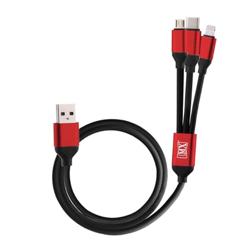 Image of MX Single Socket Extension Board 10 Meter, 6A-13A, 2 USB Ports (5V /2.4A) with 3-in-1 Charging Cable - Power Extension Cord & Fast Charging Cable