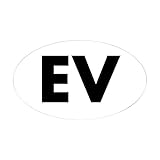 CafePress Sticker (Oval) Plain EV Oval Bumper Sticker, Euro Oval Car Decal
