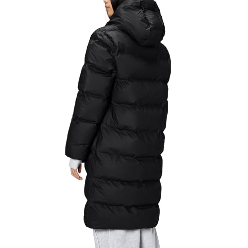 Image of RAINS Alta Puffer Jacket - Waterproof Winter Coat, Insulated Hood, Lightweight, Fleece Pockets, Warm for Cold Weather