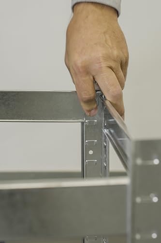 Structure ultra résistante galvanisée Practo à 4 étagères pour charges lourdes - 5