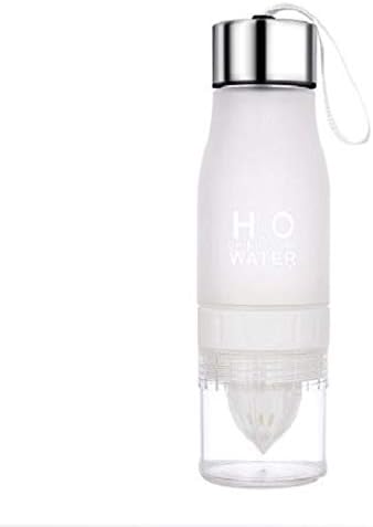 Mr. Gadget's Solutions 650ML Drink More Water Bottle Fruit Juicer Infuser Bottle Portable Shaker Dieting Detox Bottle for Sports & Fitness - White