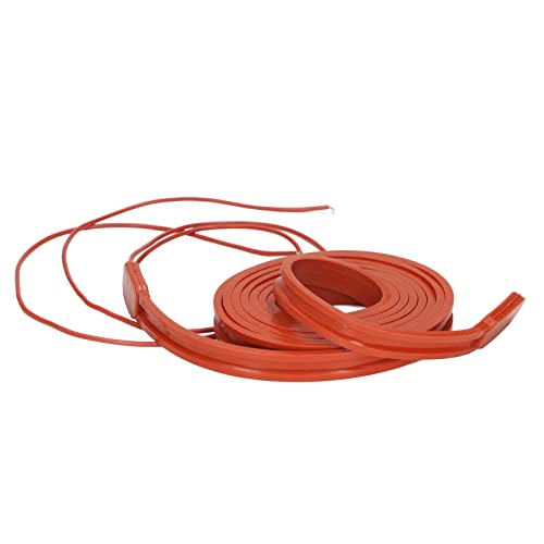 Yuecoom 15 x 2000mm/0.59 x 78.74in Silikon-Heizband, wasserdichte Flexible Heizung Anti Frost Gummi Heizkabel Für Luftkompressor 220V AC 150W