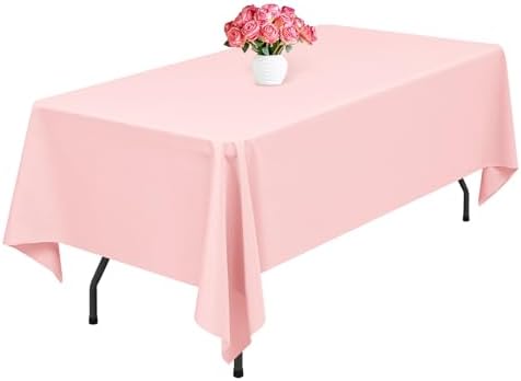 POPOYU 2Pcs Nappe Rouge Plastique, 54x108 Pouces Rectangulaire, Imperméable pour Table Fête, Protection Noël, Picnic, Anniversaire, Jardin, Mariage, Décoration