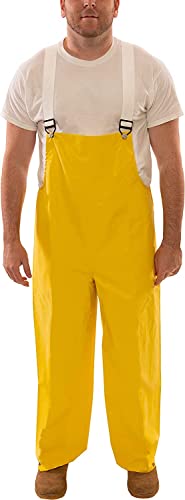 Image of Tingley O12008.MD Magnaprene Overalls, Medium, Olive Drab | Taped seams for 100% waterproof protection, Stitched seams, Neoprene on nylon plain front overalls