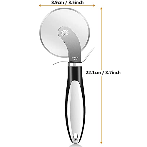 image for Newlemo Pizza Cutter, Pizza Cutter Stainless Steel Wheel, Round Pizza 