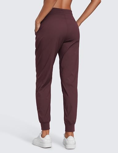 CRZ YOGA Calças de Corrida Para Mulheres Calças de Cintura Alta Para Treino de Corrida com Bolsos Da