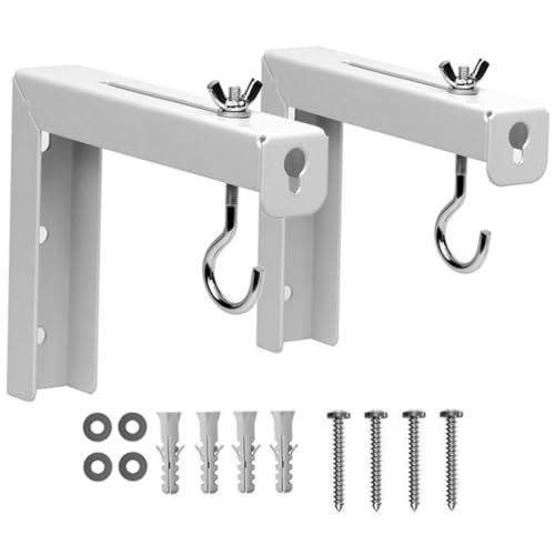 EPIGEIST 2 pezzi Supporti da Parete per Schermo Proiettore in Metallo Staffe di Montaggio Resistenti e Facili da Installare Compatibili Maggior Parte degli Schermi e Videoproiettori per e