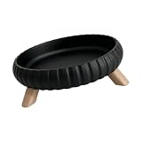 Vassoio organizer leggero con profilo rialzato a tre gambe, Black