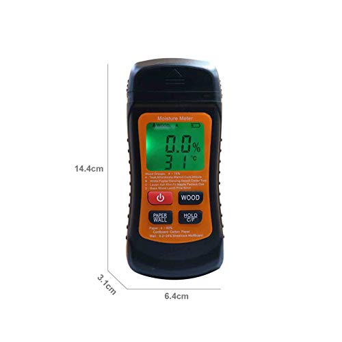DECDEAL Medidor de umidade de madeira Detector digital de umidade Testador de umidade Testador de um