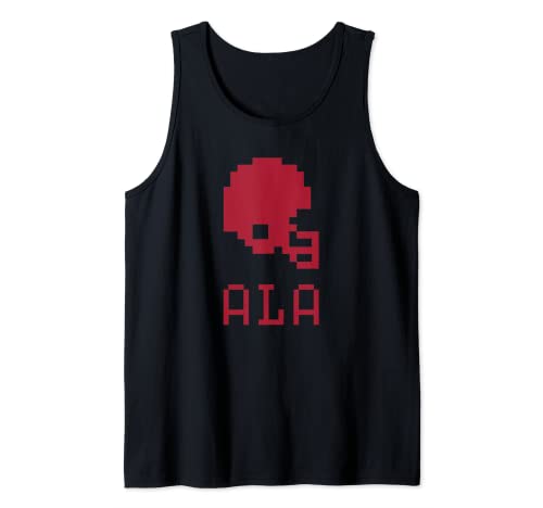 Alabama ALA Football 8-bit Retro Vintage envejecido Camiseta sin Mangas