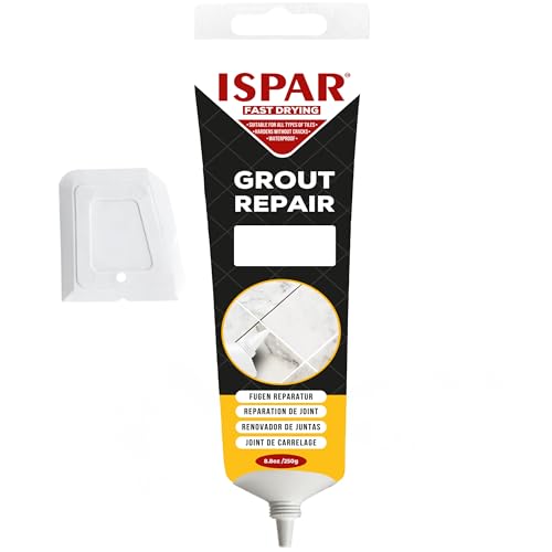 ISPAR Fugenweiß Set 250g - Fugenfarbe für Bad & Küche – Gebrauchsfertige, schnell trocknende Fugenmasse mit Spachtel – Für Fliesenfugen & Fugenreparatur – Geruchsneutral & Praktisch ISPAR Fugenweiß Set 250g - Fugenfarbe für Bad & Küche – Gebrauchsfertige, schnell trocknende Fugenmasse mit Spachtel – Für Fliesenfugen & Fugenreparatur – Geruchsneutral & Praktisch