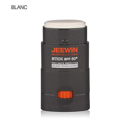 JEEWIN palillo de Protección Solar SPF 50 Rostro y Labios Blanca 9g BLANCO