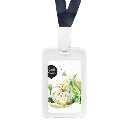 Porte-carte de crédit transparent chou-fleur et légumes pour organisation quotidienne