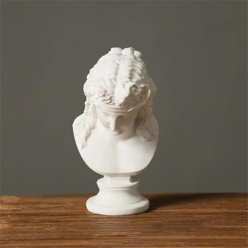Figura de resina de mitología griega de 15 cm estilo E busto clásico 4