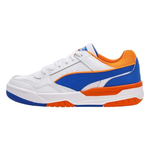 PUMA Rebound Retro Men's Sneaker, 9.5 D(M) US, White-Royal Blue-Orange