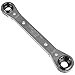 Klein Tools KT223X4 Lineman's Ratcheting 4-In-1 Box Wrench with 1/2-, 9/16-, 5/8-, and 3/4-Inch Sockets