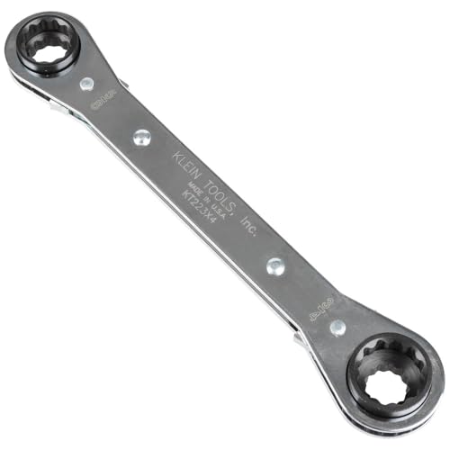 Klein Tools KT223X4 Lineman's Ratcheting 4-In-1 Box Wrench, Made in USA, 1/2-, 9/16-, 5/8-, and 3/4-Inch Sockets by KLEIN TOOLS - Image 3