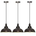 ALAISLYC 3-Pack Farmhouse Pendant Light Adjustable Pendant Lighting for Kitchen Island Industrial Hanging Barn Pendant Lights Over Island Sink Light Fixtures