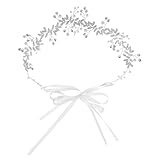 TIKODIDA Cinturón Nupcial Ajustable Apliques de Perlas y Gemas para Vestidos de Mujer en Fiestas de Cumpleaños y Bailes