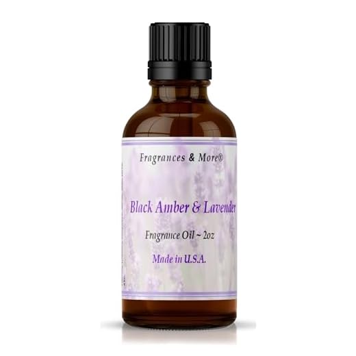 Fragrances & More ® BLACK AMBER & LAVENDER FRAGRANCE OIL | For Soap Making| Candle Making| For Use with Diffusers| Add to Bath & Body Products| Home and Office Scents| 2 oz amber glass bottle