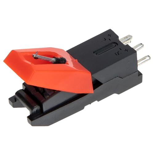 DOITOOL Aiguille de Remplacement pour Platine Vinyle Stylet en Aluminium Pointe en Cristal Compatible Phonographe Rétro Fourniture Solide et Sonore Accessoire pour Tourne-Disque